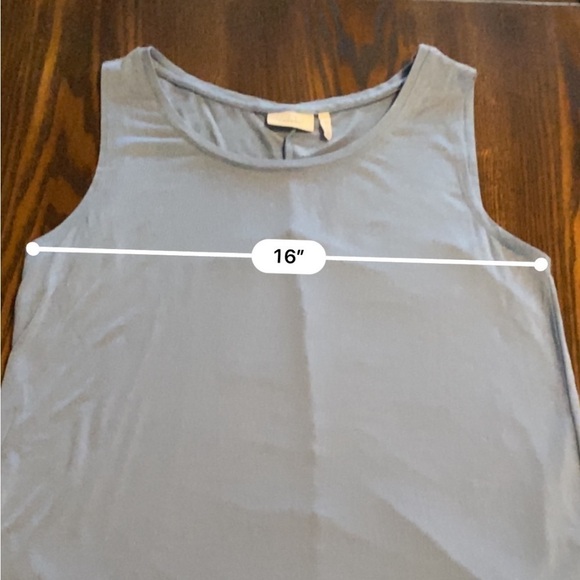LOGO layers blue sleeveless tank top tunic Sz S - Picture 8 of 8
